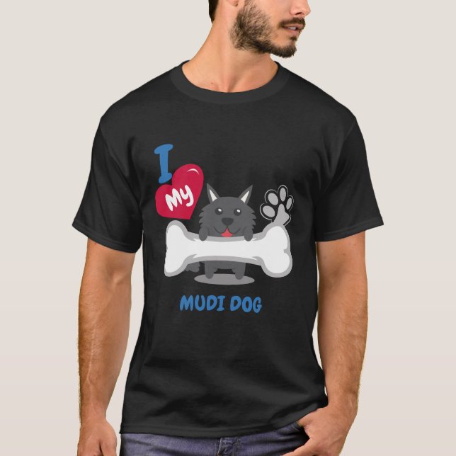 T-shirt Chiens drôles de chien de CHIEN de MUDI d'idée (Devant)