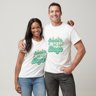T-shirt Chiens drôles de petits aides du Père Noël