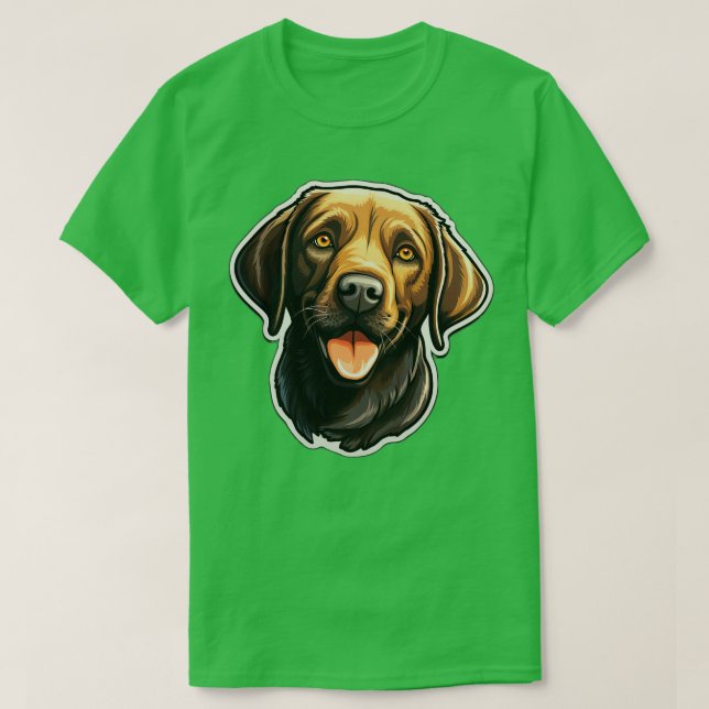 T-shirt Chiens du Labrador mignons Noirs Chocolat Labrador (Design devant)