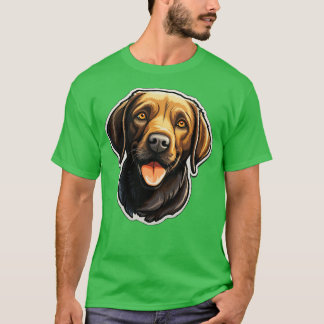 T-shirt Chiens du Labrador mignons Noirs Chocolat Labrador