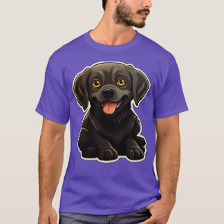 T-shirt Chiens du Labrador mignons Noirs Chocolat Labrador