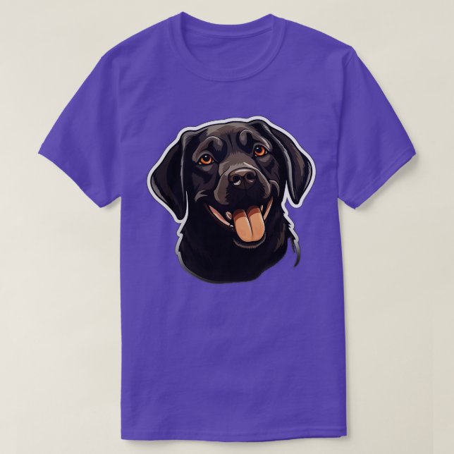 T-shirt Chiens du Labrador mignons Noirs Chocolat Labrador (Design devant)