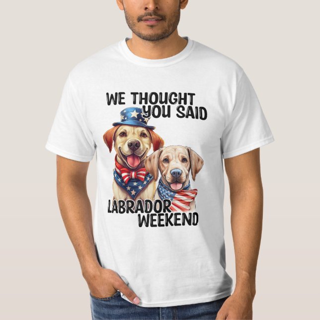T-shirt Chiens du Labrador patriotique Citation d'Humour d (Devant)