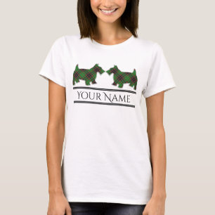 T-shirt Chiens écossais du clan Buchan Tartan Scottie
