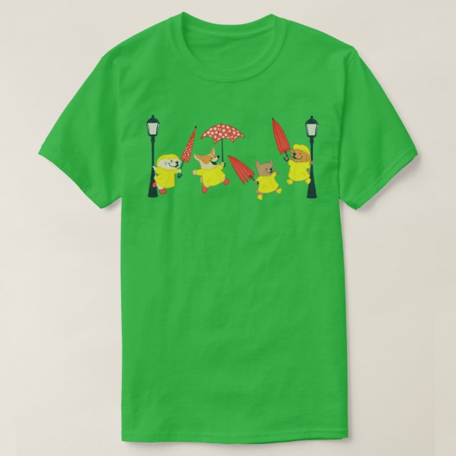 T-shirt Chiens en Raincoats (Design devant)