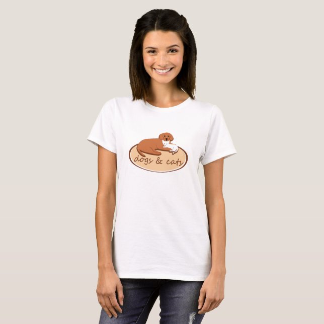 T-shirt chiens et chats (Devant entier)