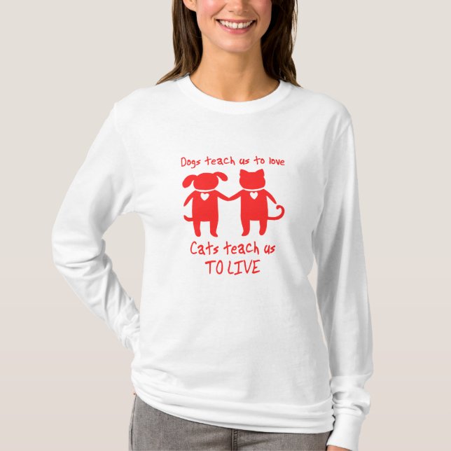 T-shirt chiens et chats (Devant)