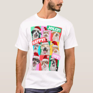 T-shirt Chiens et chats avec barbe de Père Noël