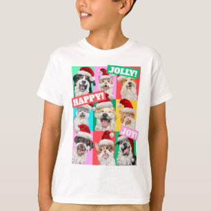 T-shirt Chiens et chats avec barbe de Père Noël