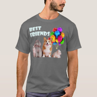 T-shirt Chiens et chats J'aime les chiens et les chats
