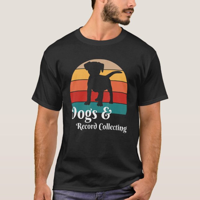 T-shirt Chiens et collecte de dossiers (Devant)