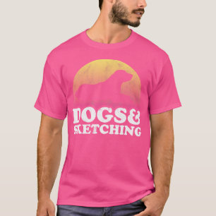 T-shirt Chiens Et Croquis De Chiens Hommes Ou Femmes Et Cr