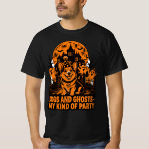 T-shirt Chiens Et Fantômes Ma Soirée Corgi Halloween P