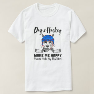 T-shirt Chiens Et Hockey Me Rendent Heureux Les Humains Qu