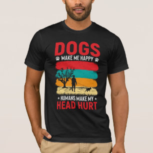 T-shirt Chiens et Humours humains