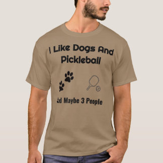 T-shirt Chiens et Pickleball et mes amis Pickleball Mes