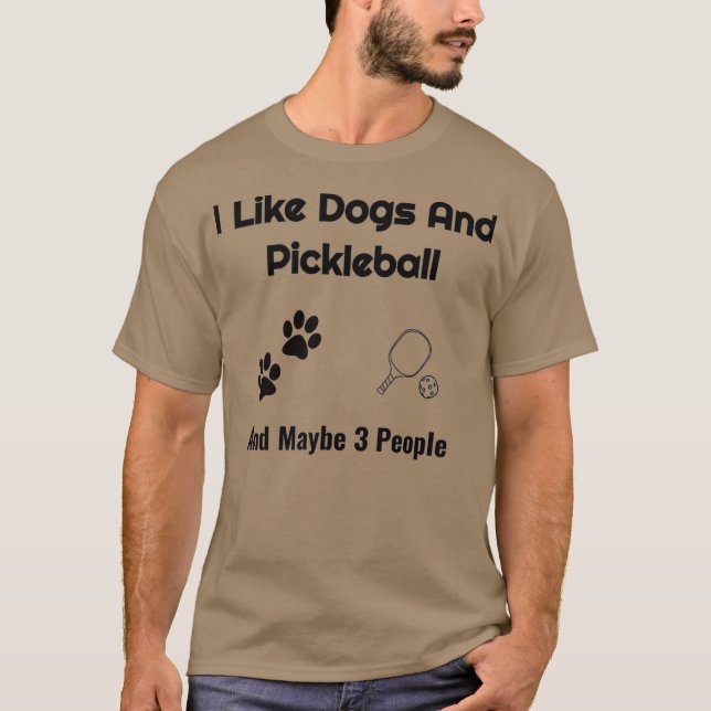 T-shirt Chiens et Pickleball et mes amis Pickleball Mes (Devant)