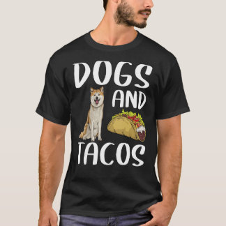 T-shirt Chiens Et Tacos Akita Cuisine Mexicaine