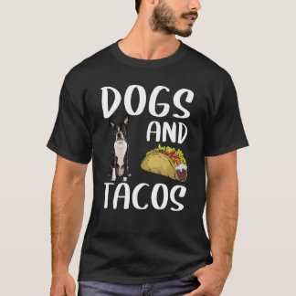 T-shirt Chiens Et Tacos Boston Terrier Nourriture Mexicain
