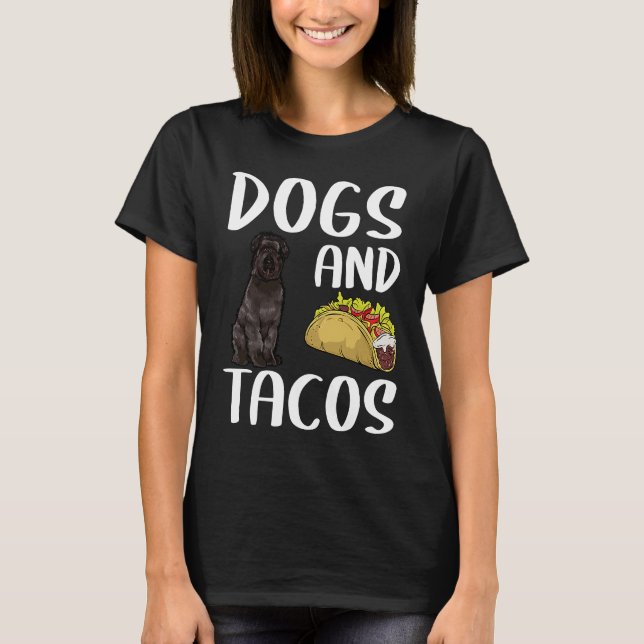T-shirt Chiens Et Tacos Bouvier des Flandres Nourriture Me (Devant)