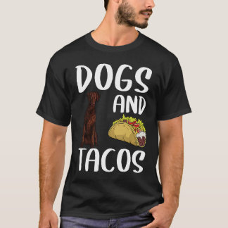 T-shirt Chiens Et Tacos Curly Retriever Mexicain
