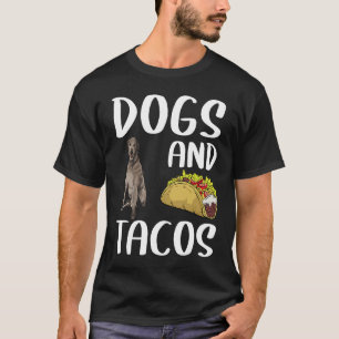 T-shirt Chiens Et Tacos Écossais Deerhound Cuisine Mexicai