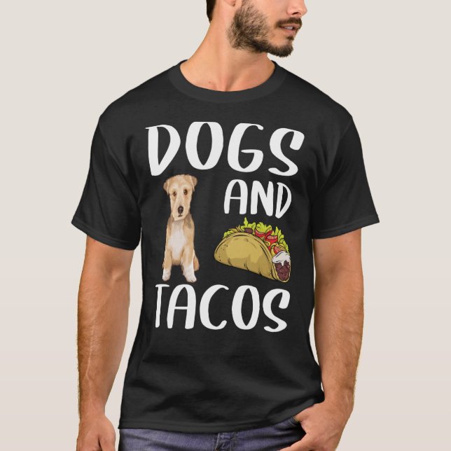 T-shirt Chiens Et Tacos Lakeland Terrier Nourriture Mexica (Devant)