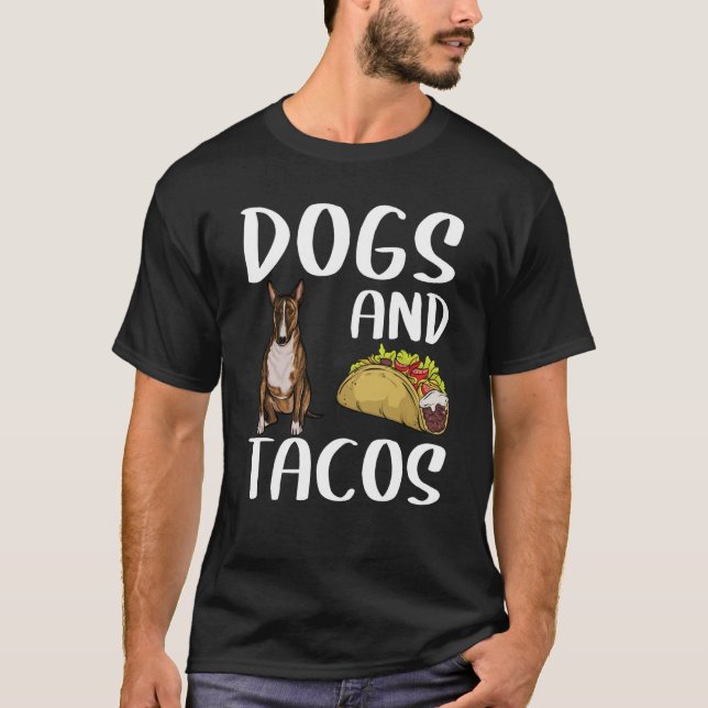 T-shirt Chiens Et Tacos Miniature Bull Terrier Mexicain No (Devant)
