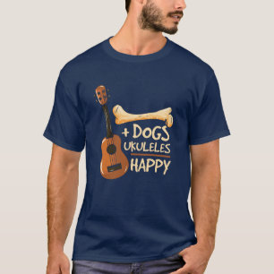 T-shirt Chiens et Ukulele Me Rendent Heureux Nouveauté