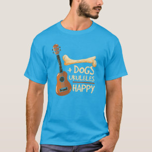 T-shirt Chiens et Ukulele Me Rendent Heureux Nouveauté