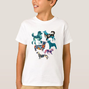 T-shirt Chiens floraux