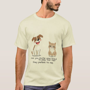 T-shirt Chiens gais et chats piquants