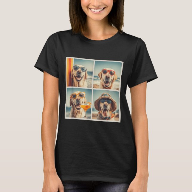 T-shirt Chiens Labrador Mignons avec des Lunettes de Solei (Devant)