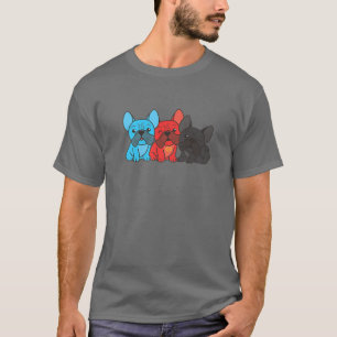 T-shirt Chiens Lgbtq de la Fierté Drapeau Polyamoire Franç