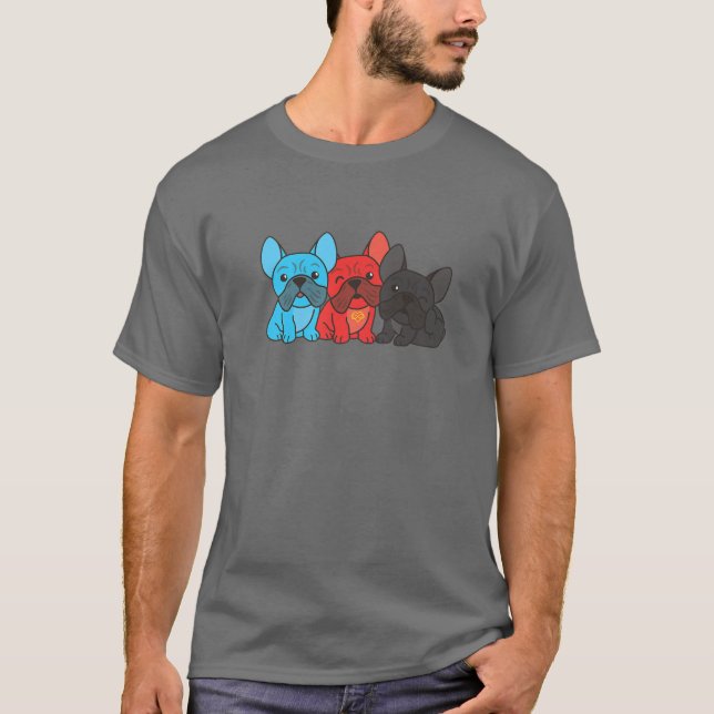 T-shirt Chiens Lgbtq de la Fierté Drapeau Polyamoire Franç (Devant)
