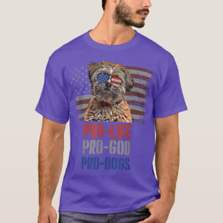 T-shirt Chiens Lhasa Apso Anti-avortement Pro God Pro
