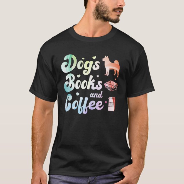 T-shirt Chiens Livres Et Café 2 (Devant)