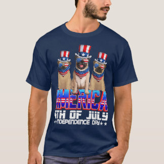 T-shirt Chiens mignons, Amérique 4 juillet fête de l'indép
