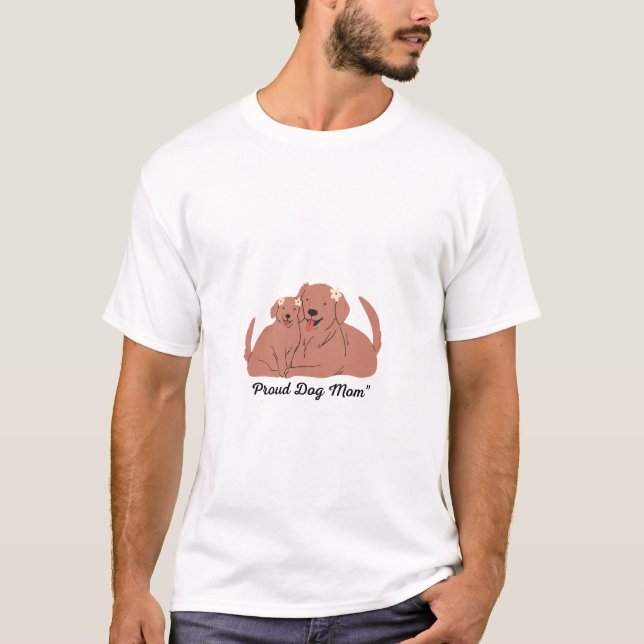 T-shirt Chiens mignons aux fleurs - Amoureux des chiens do (Devant)