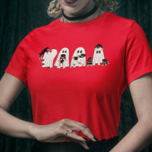 Chiens mignons et fantômes Halloween rétro Super