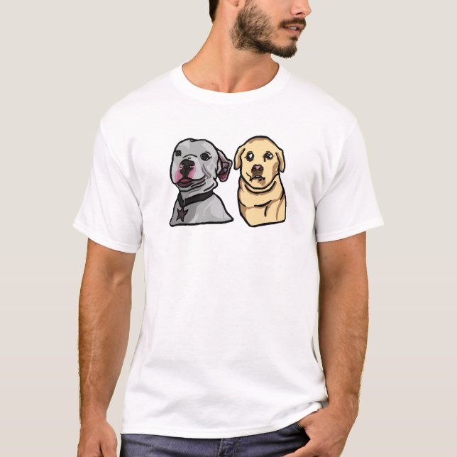 T-shirt Chiens Mignons Mèmes (Devant)