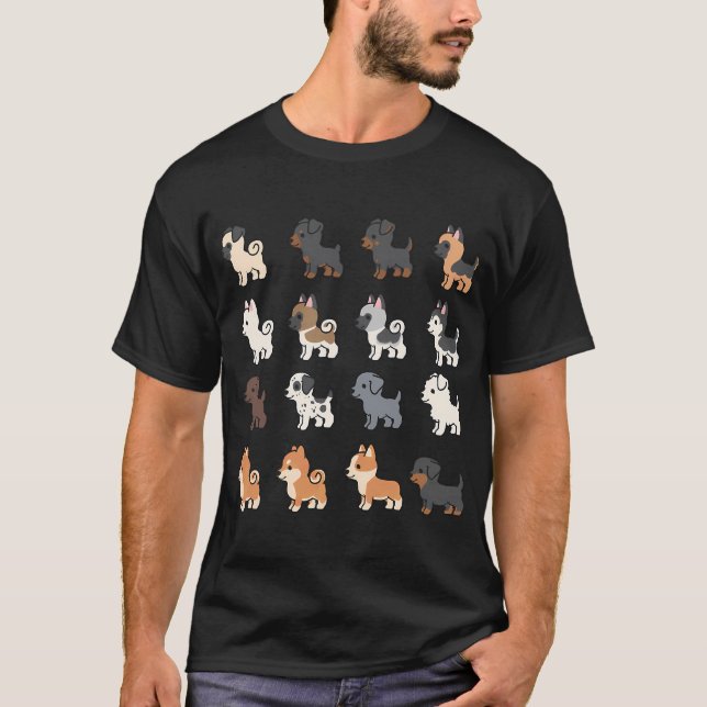 T-shirt Chiens Miniatures Mignons (Devant)