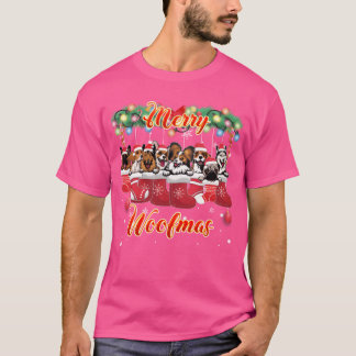 T-shirt Chiens moelleux Décoration Funny Noël Chiens de co