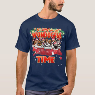 T-shirt Chiens moelleux Noël Décoration Famille Amoureux d