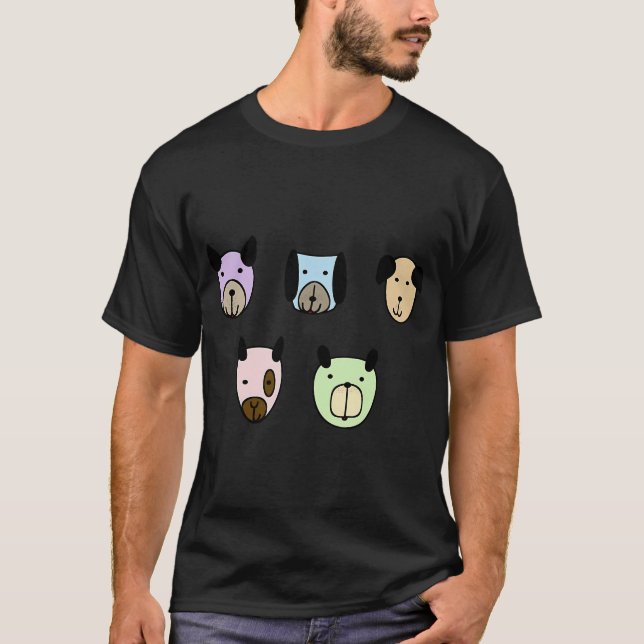 T-shirt Chiens Motif-Vert (Devant)