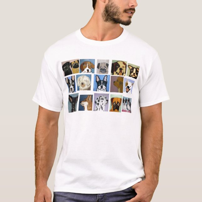 T-shirt chiens par le ginsburg d'Éric (Devant)