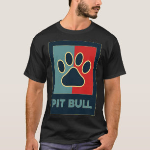 T-shirt Chiens Pitbull Cool Retro Pit Bull Chien Lover Paw