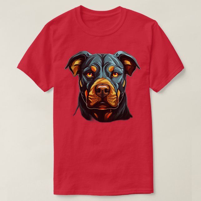 T-shirt Chiens Pitbull mignons Pitbull Chiens Pitbuls (Design devant)