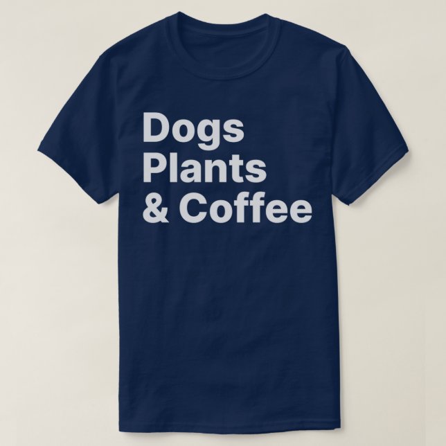 T-shirt Chiens plante Café Plante Lover Chien Mama Maman C (Design devant)