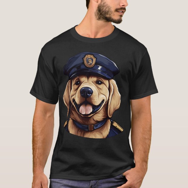 T-shirt Chiens police garçon vintage (Devant)